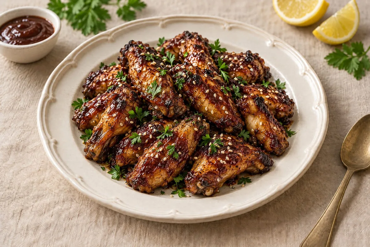 Alitas de pollo con salsa barbacoa - receta casera