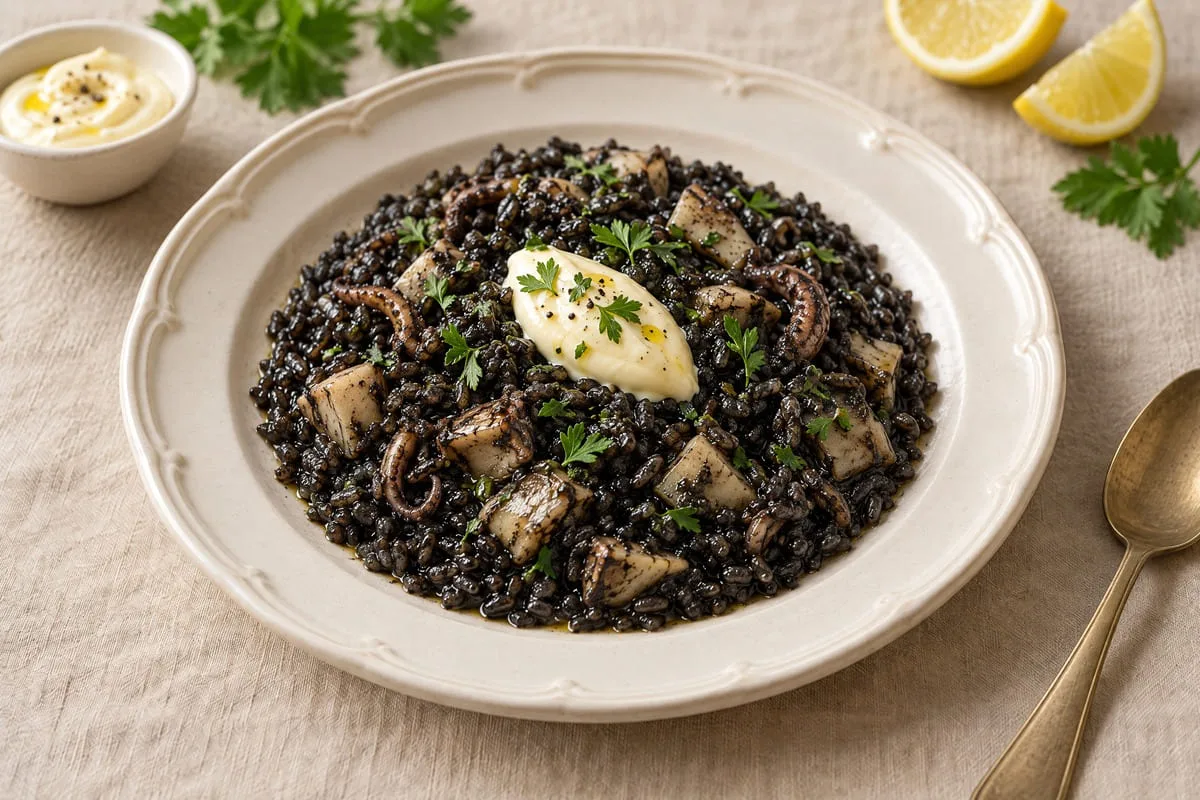 Arroz negro con sepia - receta casera