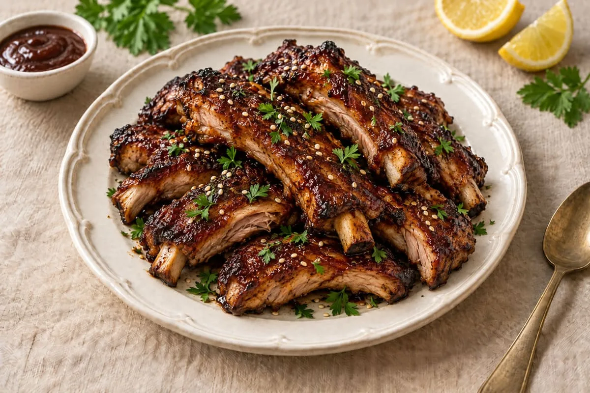 Costillas de cerdo a la barbacoa - receta casera